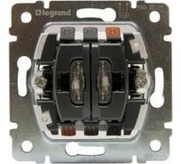 Переключатель Legrand на 2 направления двойной с подсветкой Galea Life 10 A 250 В~ с двумя зелёными лампами по 0,5 мA 775608