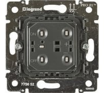 Кнопочный светорегулятор Legrand Galea Life 40-400 Вт для всех видов нагрузки 775652