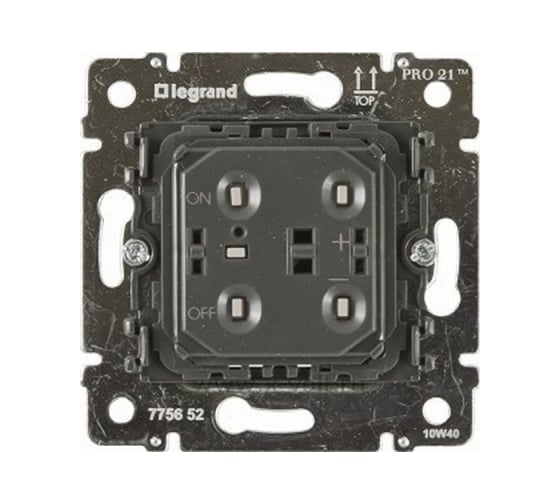 Кнопочный светорегулятор Legrand Galea Life 40-400 Вт для всех видов нагрузки 775652