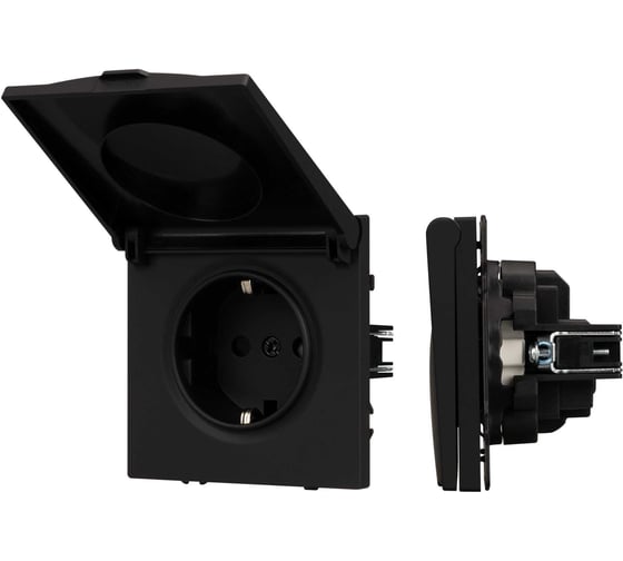 Механизм розетки влагозащищённый Arlight SCT-NOBE-MCP-SFPL-BK 1шт 054281 1