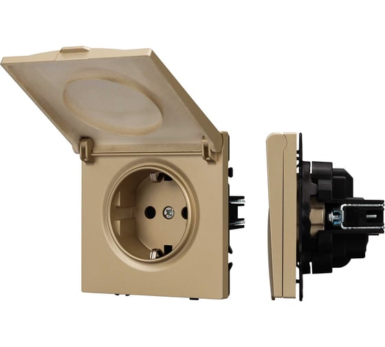 Механизм розетки влагозащищённый Arlight SCT-NOBE-MCP-SFPL-GD 1шт 054282 1