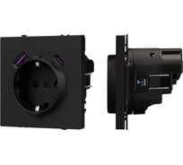 Механизм розетки с USB зарядкой Arlight SCT-NOBE-MUAC-SFPL-BK 1шт 054285