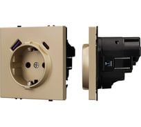 Механизм розетки с USB зарядкой Arlight SCT-NOBE-MUAC-SFPL-GD 1шт 054286