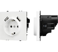 Механизм розетки с USB зарядкой Arlight SCT-NOBE-MUAA-SFPL-WH 1шт 054288