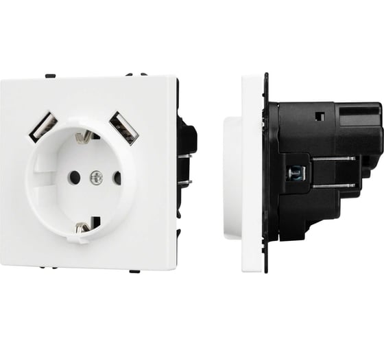 Механизм розетки с USB зарядкой Arlight SCT-NOBE-MUAA-SFPL-WH 1шт 054288 1