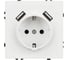 Механизм розетки с USB зарядкой Arlight SCT-NOBE-MUAA-SFPL-WH 1шт 054288 2