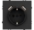 Механизм розетки с USB зарядкой Arlight SCT-NOBE-MUAA-SFPL-BK 1шт 054289 2