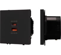 Механизм розетки с быстрой USB зарядкой Arlight SCT-NOBE-MUAC-SFPL-FC-BK 1шт 054317