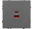 Механизм розетки с быстрой USB зарядкой Arlight SCT-NOBE-MUAC-SFPL-FC-GR 1шт 054319 2