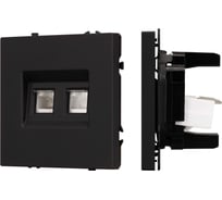 Механизм сдвоенной компьютерной розетки Arlight SCT-NOBE-MPC2-SFPL-BK 1шт 054313