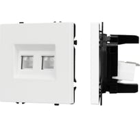 Механизм сдвоенной компьютерной розетки Arlight SCT-NOBE-MPC2-SFPL-WH 1шт 054312