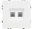 Механизм сдвоенной компьютерной розетки Arlight SCT-NOBE-MPC2-SFPL-WH 1шт 054312 2
