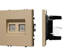 Механизм сдвоенной компьютерной розетки Arlight SCT-NOBE-MPC2-SFPL-GD 1шт 054314