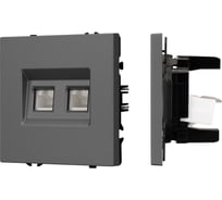 Механизм сдвоенной компьютерной розетки Arlight SCT-NOBE-MPC2-SFPL-GR 1шт 054315