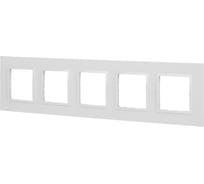 Рамка для розеток и выключателей ЭРА Elegance 14501501 Classic, на 5 постов, белый Б0060591