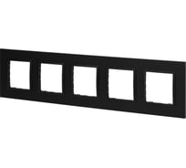 Рамка для розеток и выключателей ЭРА Elegance 14501505 Classic, на 5 постов, антрацит Б0060595