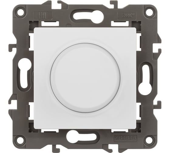 Светорегулятор ЭРА Elegance 14410101М поворотнонажимной, 400ВА 230В, белый матовый Б0065779 1