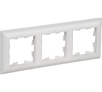 Рамка 3-местная IEK BRITE РУ-3-БрАБ арктический белый/белый BR-M32-12-K91