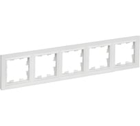 Рамка 5-местная IEK BRITE РУ-5-БрАБ арктический белый BR-M52-K91