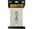 Розетка IEK BRITE 2-я с заземлением, с защитными шторками, плоская, 16А в сборе РСшПл12-3-БрЖ жемчуг BR-R28-16-K36-F 4