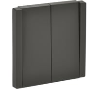 Выключатель 2-клавишный перекрестный IEK FORTE&PIANO 10А FP309 серый FP-V23-0-10-1-K03