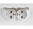 Розетка IEK BRITE 2-я с крышкой 16А в сборе IP44 РСбш12-3-44-БрАБ арктический BR-R26-16-44-K91-F 3