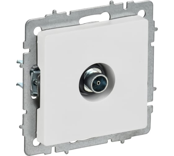 Розетка IEK BRITE TV оконечная РТВ11-0-БрАБ арктический белый BR-A10-O-K91 1