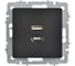 Розетка IEK BRITE USB A+C, 45Вт, высокоскоростная зарядка, черный РЮ11-2-БрЧ BR-U22-045-K02 2