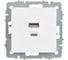 Розетка IEK BRITE USB A+C, 45Вт, высокоскоростная зарядка, арктический белый РЮ11-2-БрАБ BR-U22-045-K91 2