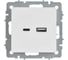 Розетка IEK BRITE USB A+C, 18Вт, арктический белый РЮ11-1-БрАБ BR-U22-018-K91 2
