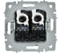 Розетка компьютерная двойная IEK BRITE RJ45, категория 5E, арктический белый РК10-2-БрАБ BR-K20-1-K91 3