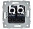 Розетка компьютерная двойная IEK BRITE RJ45, категория 6, арктический белый РК11-2-БрАБ BR-K20-2-K91 3