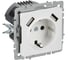 Розетка IEK BRITE с заземлением и шторками, 16А, с USB A+A, 3.1А, арктический белый РЮш10-2-БрАБ BR-R14-16-U21-D31-K91 1