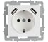 Розетка IEK BRITE с заземлением и шторками, 16А, с USB A+A, 3.1А, арктический белый РЮш10-2-БрАБ BR-R14-16-U21-D31-K91 2