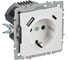 Розетка IEK BRITE с заземлением и шторками, 16А, с USB A+C, 18Вт, арктический белый РЮш11-1-БрАБ BR-R14-16-U22-018-K91 1