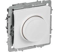 Светорегулятор поворотно-нажимной IEK BRITE 600Вт, арктический белый СС10-1-0-БрАБ BR-D20-0600-K91