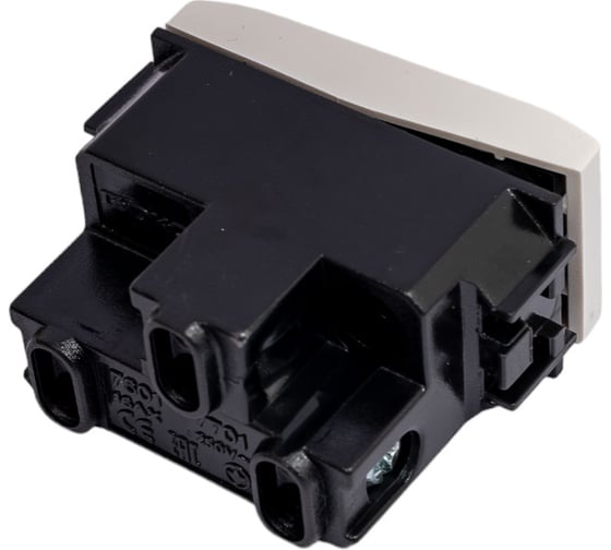 Переключатель DKC, белый, 1 модуль 76011B 24555