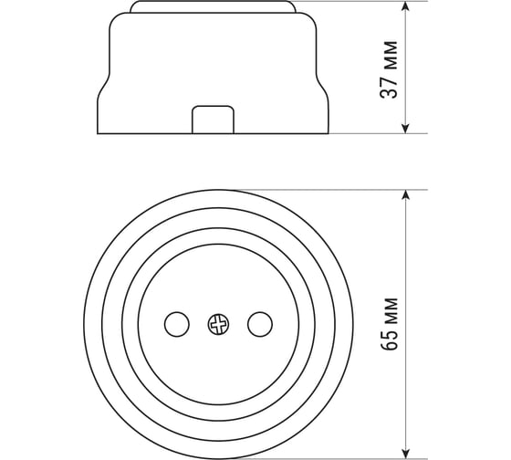 Розетка TDM ELECTRIC фарфоровая 2П 10А 250В белая, серия "Болонь" SQ1820-0004