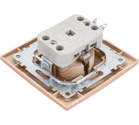 Розетка TDM ELECTRIC 2П+З 16А 250В "ЭКО" сосна "Таймыр" SQ1814-0212