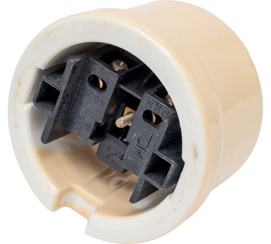 Розетка TDM ELECTRIC фарфоровая 2П+З 16А 250В сл. кость «Болонь» SQ1820-0312