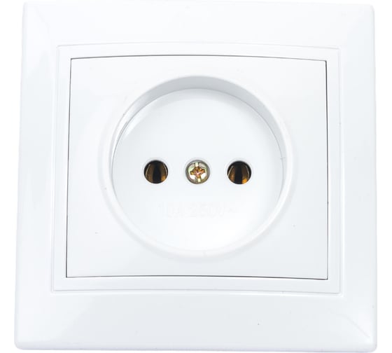 Розетка TDM ELECTRIC 2П 10А 250В белая "Таймыр" пром. упак., бакелит. основание AQ1814-0511