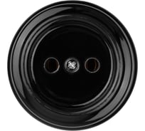 Розетка TDM ELECTRIC фарфоровая 2П 10А 250В черная, серия "Болонь" SQ1820-0005
