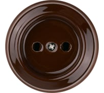 Розетка TDM ELECTRIC фарфоровая 2П 10А 250В коричневая, серия "Болонь" SQ1820-0411