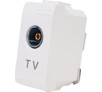 TV розетка DKC с согласующим сопротивлением , белая, 1мод. 1шт 76721B