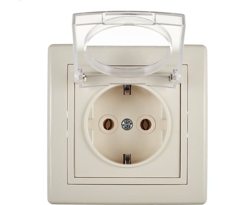 Розетка Aling-conel PRESTIGE 16A 250В с крышкой, бежевая 633.99 113226