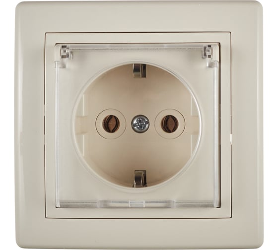 Розетка Aling-conel PRESTIGE 16A 250В с крышкой, бежевая 633.99 113226
