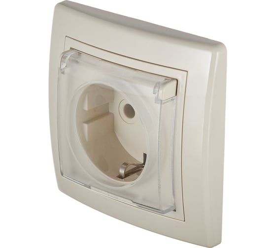 Розетка Aling-conel PRESTIGE 16A 250В с крышкой, бежевая 633.99 113226
