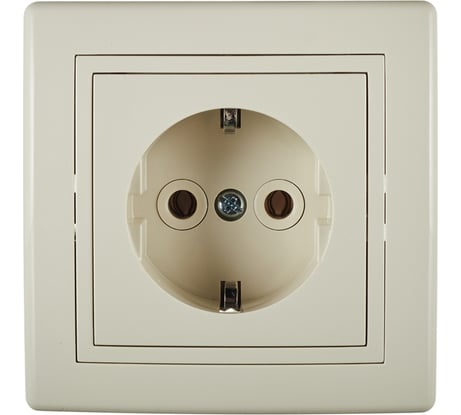 Розетка Aling-conel PRESTIGE 16A 250В с поликарбонатовой вставкой, бежевая 630.999 113163