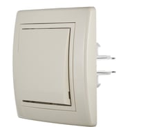 Одноклавишный однополюсный выключатель Aling-conel PRESTIGE 10AX 250В, бежевый 605.99 113066