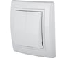 Двухклавишный выключатель Aling-conel PRESTIGE 10AX 250В, белый 606.00 113048